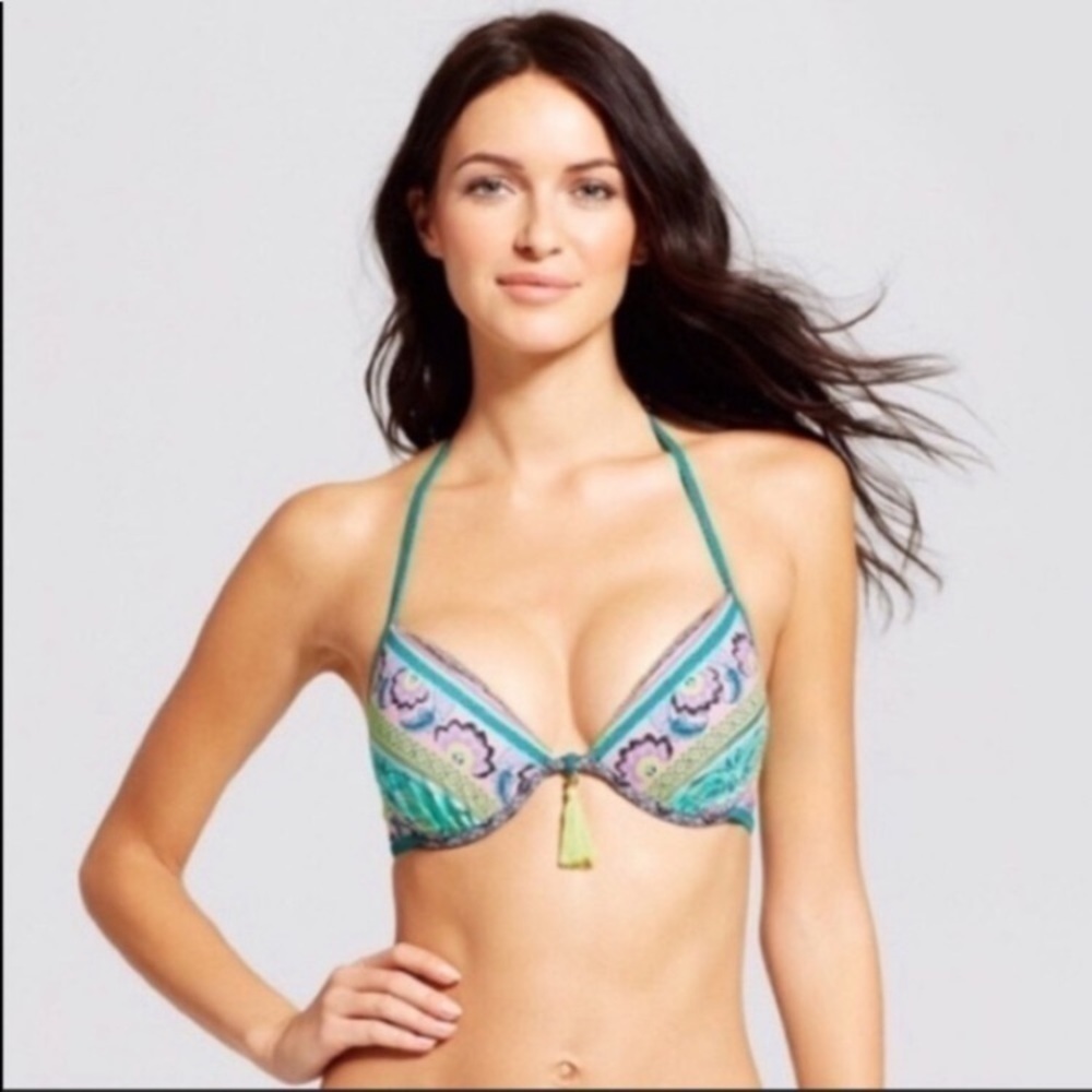 Shade & Shore Green Push Up Bikini Top